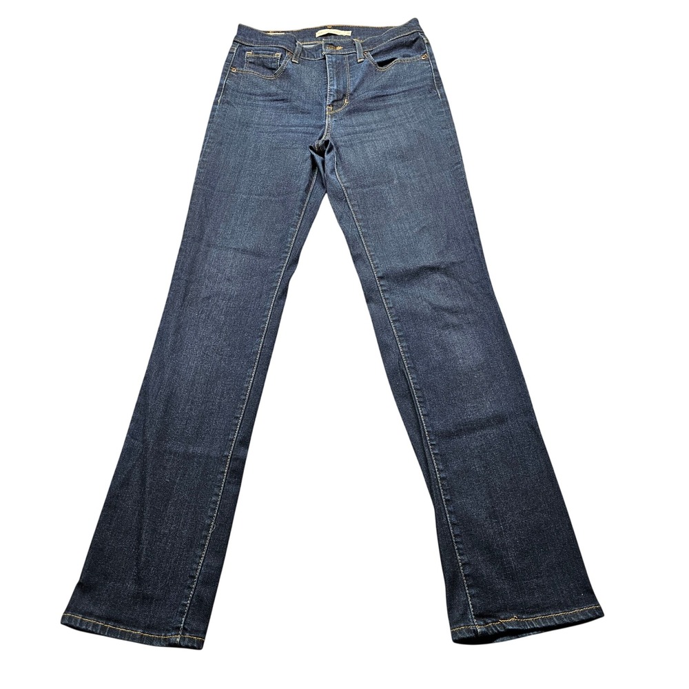 Levi's 724 High Rise Straight Jeans Womens 28 Dark Blue‎ Denim Minimalist